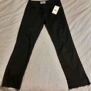 Free People Black Cigarette Crop Jeans